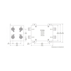 Combinador Hibrido 4x4 617-5925 MHz 100W -161dBc 4.3-10 IP67