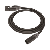 Cable XLR | 3 polos | Conector Hembra-Macho | Serie M | Carcasa Negra | Contactos Dorados | Ideal para Microfonía | Longitud 10m