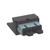 Módulo Acoplador SC Duplex, para Fibra Óptica Multimodo OM3/OM4, Tipo Mini-Com, Color Aqua