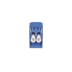 Módulo Acoplador LC Duplex, para Fibra Óptica Monomodo OS1/OS2, Tipo Mini-Com, Color Azul