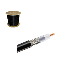Cable Coaxial 90% de Blindaje, Certificación RoHS, Conductor de Cobre Revestido de Aluminio, 50 Ohms, Carrete de 300 Metros (984.25 Pies)