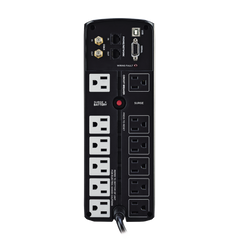 UPS de 1500 VA/900 W, Topología Línea Interactiva, Entrada 120 Vca NEMA 5-15P, Tipo Mini Torre, Con 12 Tomas NEMA 5-15R