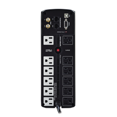 UPS de 1500 VA/900 W, Topología Línea Interactiva, Entrada 120 Vca NEMA 5-15P, Tipo Mini Torre, Con 12 Tomas NEMA 5-15R