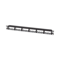Panel de Parcheo Modular Mini-Com (Sin Conectores), Plano de Instalación al Ras, Sin Blindaje, de 24 Puertos, 1UR