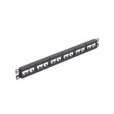Panel de Parcheo Modular Mini-Com (Sin Conectores), Plano, Sin Blindaje, de 24 Puertos, 1UR