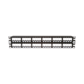 Panel de Parcheo Modular Mini-Com (Sin Conectores), Plano de Instalación al Ras, Sin Blindaje, de 48 Puertos, 2UR