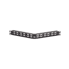 Panel de Parcheo Modular Mini-Com (Sin Conectores), Angulado, Sin Blindaje, Alta Densidad, de 48 Puertos, 1UR