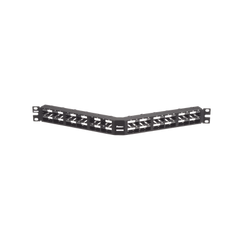 Panel de Parcheo Modular Mini-Com (Sin Conectores), Angulado, Sin Blindaje, Alta Densidad, de 48 puertos, 1UR