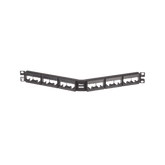 Panel de Parcheo Modular Mini-Com (Sin Conectores), Angulado, Sin Blindaje, Con Etiqueta y Cubierta, de 24 Puertos, 1UR