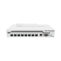 (CRS309-1G-8S+IN) Switch administrable Sistema Operativo Dual, puerto 1G Rj45, 8 puertos 10G SFP+ para Escritorio