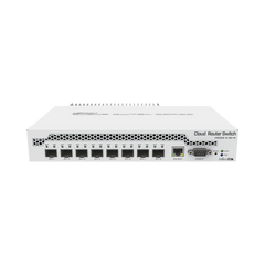 (CRS309-1G-8S+IN) Switch administrable Sistema Operativo Dual, puerto 1G Rj45, 8 puertos 10G SFP+ para Escritorio