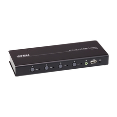 Switch KM USB| 4 Puertos | Boundless Switching | RS232 | Controla 4 Computadoras con 1 Teclado/Mouse