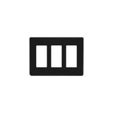 Placa de pared 3 espacio, para atenuador (dimmer), switch ó control remoto PICO inalámbrico.