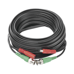 Cable coaxial ( BNC RG59 ) + Alimentación / SIAMÉS / 10 Metros / Aleación Cobre + Aluminio CCA / Para Cámaras 4K / Uso interior y exterior