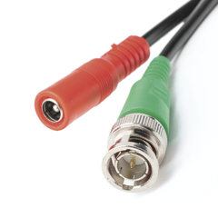 Cable Coaxial (BNC RG59) + Alimentación / SIAMES / 20 Metros (65.62 Pies) / 100% COBRE / Para Cámaras 4K / Uso Interior y Exterior