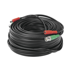 Cable coaxial ( BNC RG59 ) + Alimentación / SIAMÉS / 30 Metros / 100 % COBRE / Para Cámaras 4K / Uso interior y exterior