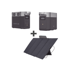Kit de Estación de Energía Portátil 1024Wh + Batería Externa 1024Wh + Panel Solar Flexible 400W (2024Wh Totales)
