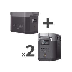 Kit de Estación de Energía Portátil 2048Wh + 2 Baterías Externas 2048Wh (6144Wh Totales)