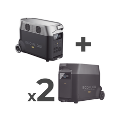 Estación de Energía Portátil DELTA PRO 3600Wh Litio LFP / 5 AC 3600W (7200W Pico) / 2 USB-C 200W / Capacidad para Aumentar Respaldo / Cargador de Coche 10A a 12.6V / Conectividad WiFi y Bluetooth (App) / Carga Solar 1600W Ma