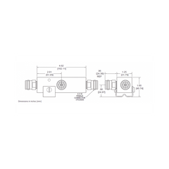 20dB (100:1) Tapper 350-5930MHz 500W -161dBc 4.3-10 IP67 .
