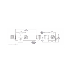 SEPARADOR 13dB (20:1) Tap 350-5930MHz 500W -161dBc 4.3-10 IP67 .