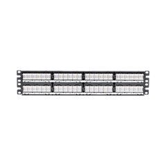 Panel de Parcheo de Impacto (110), Plano, Categoría 6, de 48 Puertos, 2UR