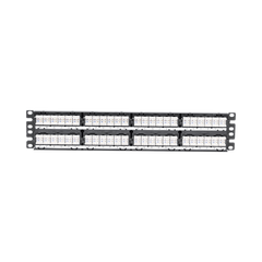 Panel de Parcheo de Impacto (110), Plano, Categoría 6A, de 48 Puertos, 2UR