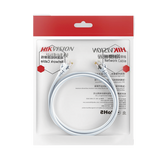 Cable de Parcheo (Patch Cord) / UTP / Cat. 6 (24 AWG) / 2 Metros / Color Blanco/ Ideal para PoE+ / Interior