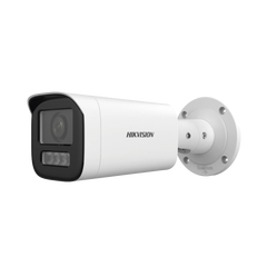 Bala IP 4 Megapíxel / Lente Motorizado 2.8 a 12 mm / Dual Light (50 mts IR + 50 mts Luz Blanca) / ACUSENSE Lite / Microfono Integrado / Exterior IP67 / WDR 120 dB / PoE / Micro SD / Alarmas I/O