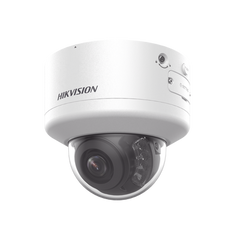Domo IP 4 Megapixel / Lente Mot. 2.7 a 13.5 mm / Dual Light (40 mts IR + 40 mts Luz Blanca / Exterior IP66 / IK10 / Audio y Alarma I/O / PoE+ / ONVIF / Micro SD / 4 Analíticos: AcuSense, Deteccion Facial, Conteo de Personas por Cruce y Zona