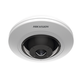 Mini Fisheye IP 5 Megapixel / Panorámica 180° - 360° / 8 mts IR / Interior / PoE / HEOP / ACUSENSE / Detección Facial / Microfono Integrado
