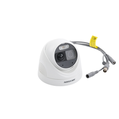 Turret TURBOHD 2 Megapixeles (1080p) / Imagen a color 24/7 / Lente 2.8 mm / Luz Blanca 20 mts / Exterior IP67 / WDR 130dB / Sensor PIR / Sirena Integrada / Estrobo ROJO - AZUL / Micrófono Integrado