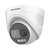 Turret TURBOHD 2 Megapixeles (1080p) / Imagen a color 24/7 / Lente 2.8 mm / Luz Blanca 20 mts / Exterior IP67 / WDR 130dB / Sensor PIR / Sirena Integrada / Estrobo ROJO - AZUL / Micrófono Integrado