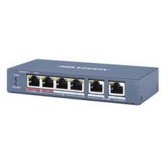 Switch PoE+ / No Administrable / 3 Puertos 10/100 Mbps 802.3 af/at (30 W) + 1 Puerto 10/100 Mbps Hi-PoE (60 W) / 2 Puertos 10/100 Mbps Uplink / Modo Extendido hasta 300 Metros / 60 W