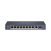 Switch PoE+ / No Administrable / 7 Puertos 1000 Mbps 802.3 af/at (30 W) / 2 Puertos 1000 Mbps Hi-PoE (90 W) / 1 Puertos 1000 Mbps Uplink / 1 Puerto SFP / Modo Extendido hasta 300 Metros / 110 Watts