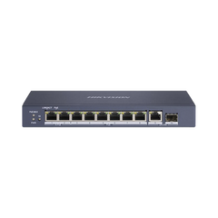 Switch PoE+ / No Administrable / 7 Puertos 1000 Mbps 802.3 af/at (30 W) / 2 Puertos 1000 Mbps Hi-PoE (90 W) / 1 Puertos 1000 Mbps Uplink / 1 Puerto SFP / Modo Extendido hasta 300 Metros / 110 Watts