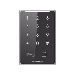Lector de Tarjetas PROX EM y de Códigos QR / Teclado para Contraseña / Compatible con Controladores DSK2600 Series Hikvision / Comunicación RS485 y WIEGAND