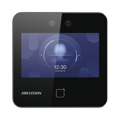 Terminal Min Moe WiFi / Touch de Reconocimiento Facial Ultra Rápido para ASISTENCIA y Control de ACCESO / 1500 Rostros y 3,000 tarjetas / Lee códigos QR / Videoportero / Detección de Cubrebocas / SIP Estandar / HIK-IA