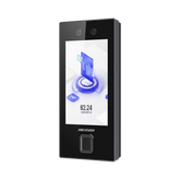 Terminal Facial Min Moe con LECTOR DE HUELLAS y Tarjetas PROX EM / 3000 Rostros / 3000 Huellas / Pantalla 4.5" / Administrable en la Nube con HikConnect Teams / Exterior IP65 / PoE / WiFi / HIK-IA