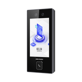 Terminal Facial Min Moe con BOTON DE LLAMADA FÍSICO / 3000 Rostros / Pantalla 4.5" / Administrable en la Nube con Hik-Connect Teams / Exterior IP65 / PoE / WiFi / HIK-IA