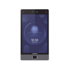 Terminal Facial Min Moe 8" Touch con Lector de Huellas / Delgada y Estética / PoE / 100,000 rostros / Exterior IP65 / Función de Videoportero y Lectura de Códigos QR / Lectura de tarjetas / HIK-IA