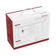 Kit de Control de Acceso TODO INCLUIDO con Lector de Huellas y Tarjetas / 3,000 Huellas / Compatible con App Hik-Connect / Incluye Electroimán Botón de Salida y Montajes Z y L para imán (DS-K1T804)