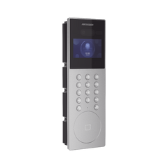 Videoportero IP Multiapartamento con Reconocimiento Facial / Llamada a App HikConnect (requiere monitor) / Protección IP65 / Apertura por Rostro, Tarjeta o App