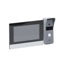 Kit de Videoportero Analógico de Metal / IP a 4 Hilos con Función de Llamada a App Hik-Connect / Monitor se Conecta a Internet por Cable o WiFi y por 4 Hilos al Frente de Calle IP65 / Expandible a Mas Equipos