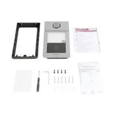 Videoportero IP 2 Megapixel / Llamada y Apertura Remota desde App Hik-Connect / PoE / Exterior IP65 + Antivandalico IK08 / 1 Departamento / Apertura con Tarjeta / Soporta 2 Puertas y hasta 6 Monitores