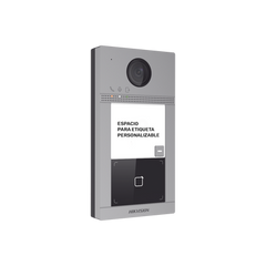 Videoportero IP 2 Megapixel / Llamada y Apertura Remota desde App Hik-Connect / PoE / Exterior IP65 + Antivandalico IK08 / 1 Departamento / Apertura con Tarjeta / Soporta 2 Puertas y hasta 6 Monitores