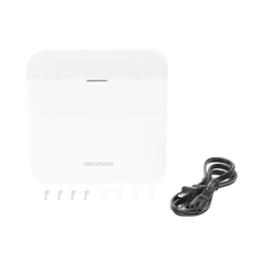 (AX PRO) Panel de Alarma Inalámbrico de Hikvision / Soporta 48 Zonas / Wi-Fi y Ethernet / Incluye Batería de respaldo / Compatible con los Accesorios AX PRO