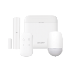 (AX PRO) KIT de Alarma AX PRO / Incluye: 1 Hub con bateria de respaldo / 1 Sensor PIR / 1 Contacto Magnético / 1 Control Remoto / WiFi / Compatible con Hik-Connect P2P