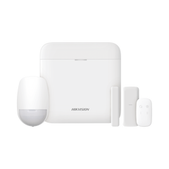(AX PRO) KIT de Alarma AX PRO / Incluye: 1 Hub con bateria de respaldo / 1 Sensor PIR / 1 Contacto Magnético slim / 1 Control Remoto / WiFi / Compatible con Hik-Connect P2P
