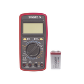 KIT Multímetro Digital DT9205A 600 Vcc / Vca CATII, con Pantalla LCD. Incluye Batería ER-9V de 9V